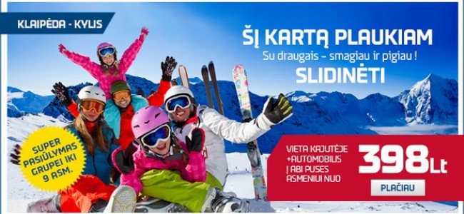 DFDS keltai iš Klaipėdos: akcija keliaujantiems slidinėti